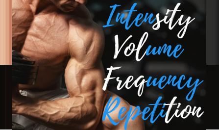 Recommendations for Intensity, Volume, Frequency and Repetitions.