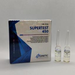 Supertest 450 (amps) - Testosterone Acetate - Genetic Pharmaceuticals
